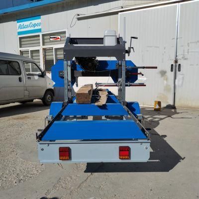 Cutting Wood Cutter/ Horizontal Log Band Saw Machine Mobile Portable Sawmill