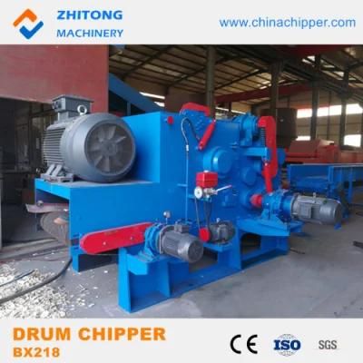 110kw Bx218 Industrial Drum Wood Chipper with Capacity 15-20 Tons/H