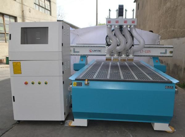 3.5kw*4 Air Cooling Spindle Vacuum Table 1325 Wood Atc CNC Router with Ce Certification
