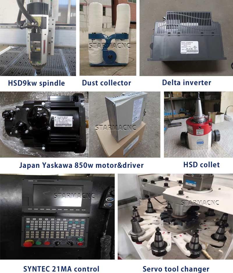 Ce UL Japan Servo 850W Motor and Syntec Control Atc CNC Router (1325)