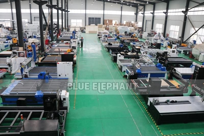 Blue Elephant High Efficiency Furniture Cabinet Design Multi-Spindles CNC Atc Wood Cutting Machine with Double Table
