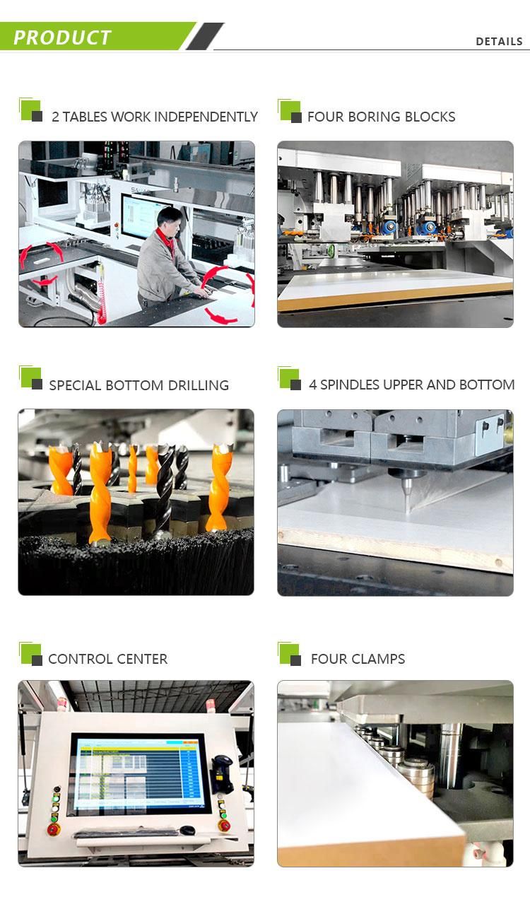 6 Sides CNC Drilling Machine for Panel Furniture Holes Drilling