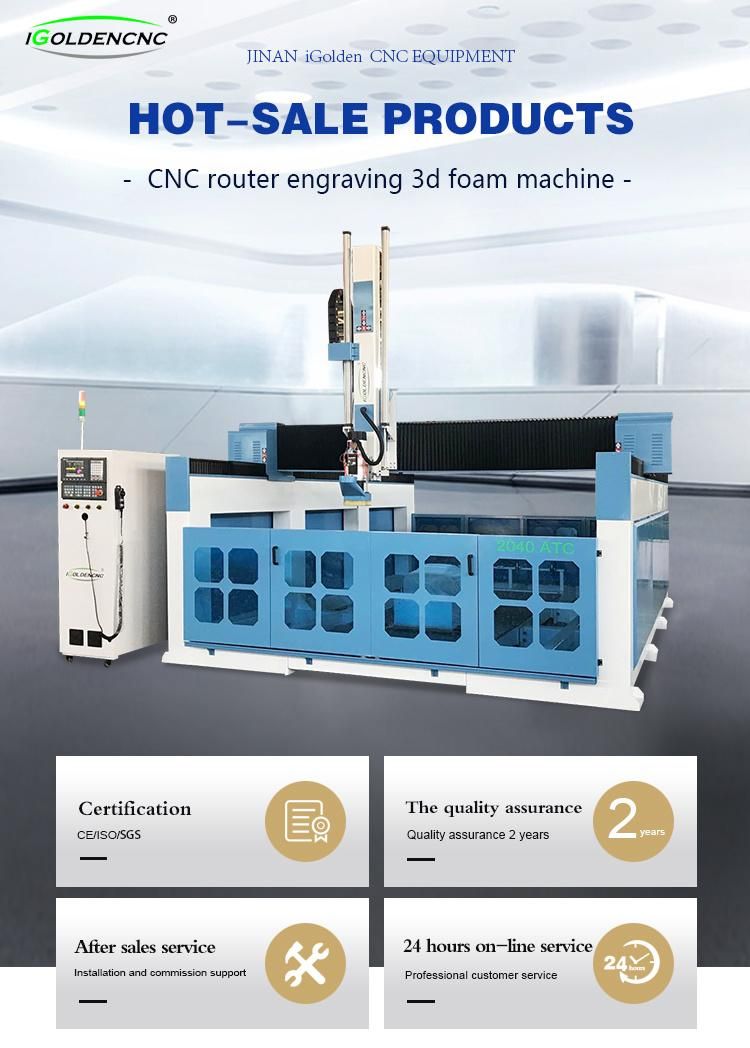 1325 4th Axis Foam Atc CNC Router 2040 2030 EPS Mold Engraving Machine