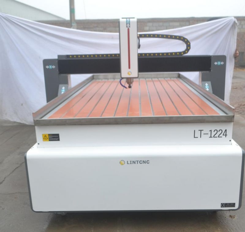 China 2.2kw CNC Router Metal Cutting Machine 1212 1224 for Aluminum Brass Wood with Mach3 Control Vacuum Table