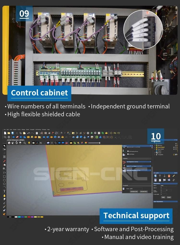 Woodworking Machinery of 1300*2500*300mm Size Model Sign CNC A4-1325-L8