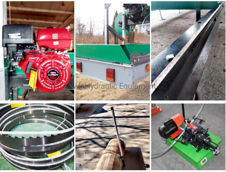 Horizontal Band Sawmill Portable Wood Working Machine with Bandsaw Blades