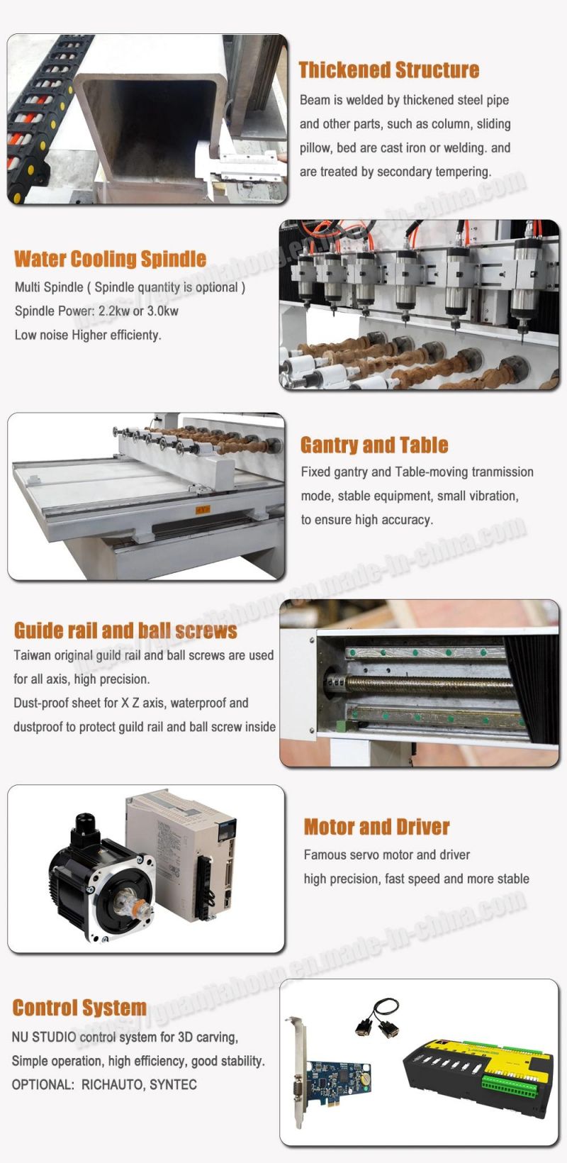 Woodworking Machine 3D CNC Engraving Machine, 4 Axis Wood CNC Router