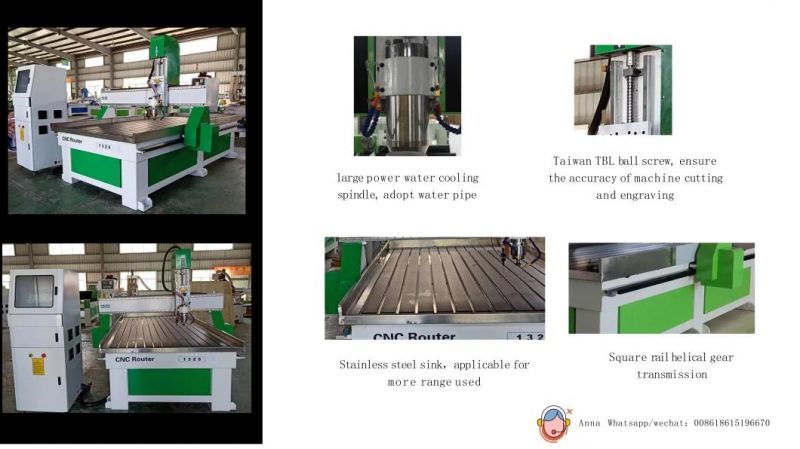 Marble Granite Stone Cutting and Engraving Quartz Kitchen Table Cupboard CNC Laser Machine for Sell Factory Price 3D 5.5kw Spindle AC Servo Driving Woodworking