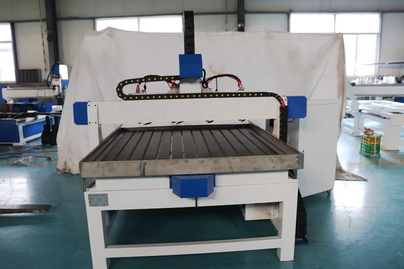 Lower Budget 4 Axis 1212 9012 CNC Router Price with Fixed Rotary Device on Table Side for Column, Cylinder, Chair Legs