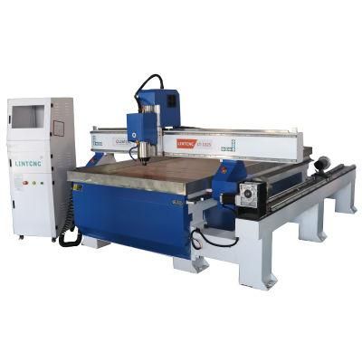 1325 1530 4axis 3D CNC Router Wood Engraver CNC Milling Cutting Carving Machines The Rotary Device on The Side of Machine