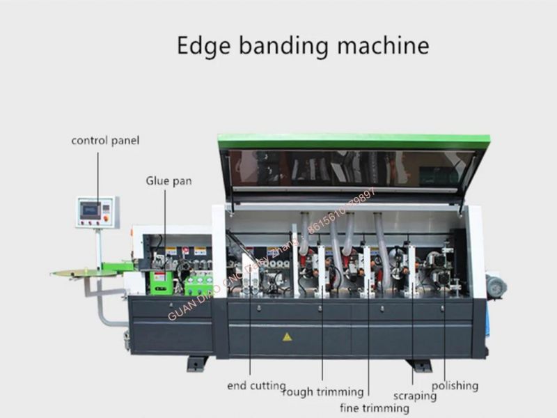 Furniture/Cabinet Edge Banding Machine Automatic Edge Bander with Rough Pre-Milling and Fine Trimming