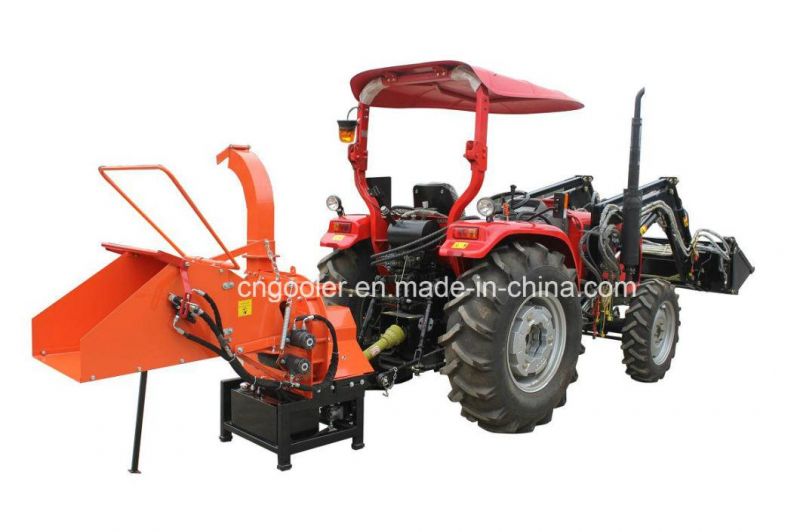 Wood Chipper Th-8, Tractor Pto Shaft Driven, CE Certificate, Two Hydraulic Feeding Rollers