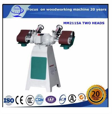 Hand Operating Vertical Two Heads Small Electric Sander by Hand Woodworking Machine/ Sponge Wheel Sander Small Sanding Machine Drum Sander
