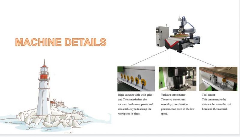 Row Type Tool Changer Engraving Machine Atc CNC Woodwork Router for Timber Cabinets Furniture CNC Router