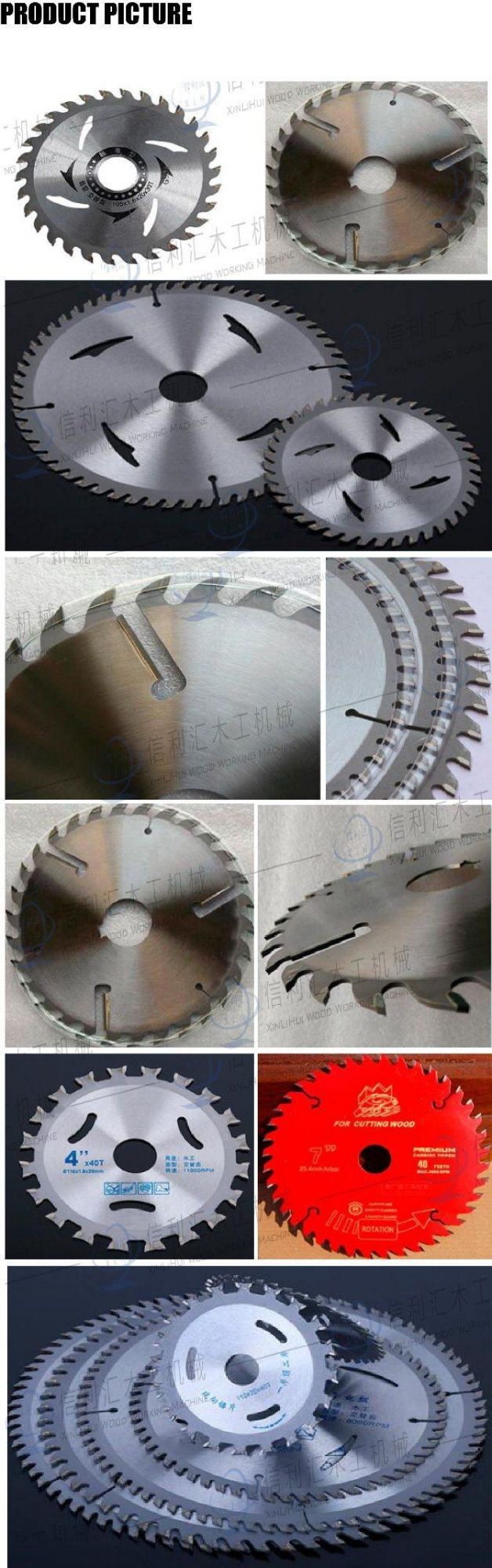 Woodworking Machine Spare Parts/ Accessories/ Components China Supplier Carbide Circular Tct Saw Blade/ Diamond Saw Blade for Wood Board/ Wood Metal Plastic