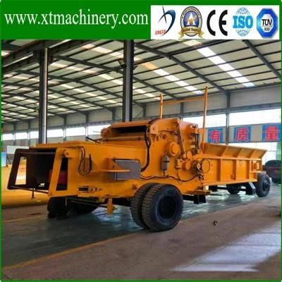 Portable Diesel Engine Conveyor Fold-Able Bamboo, Sugarcane Biomass Chipper