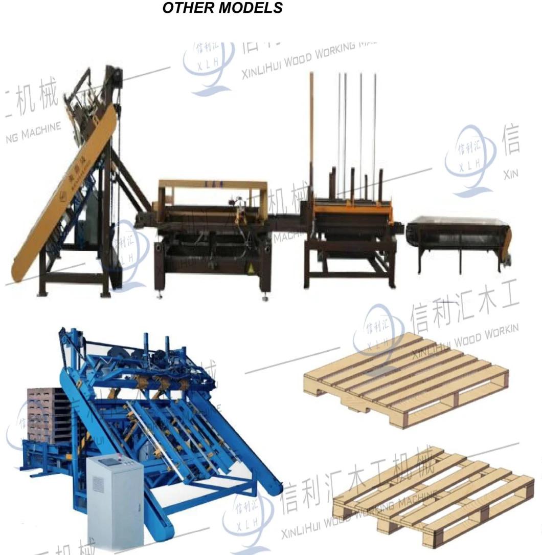 Pallet Piercing Machine Pier Block Bottom Plate Connection Machine Automatic Pallet Bottom Bar Machine Wooden Pallet Production Line