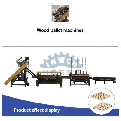 Wood Pallet Nailing Line Blocks Pallet Nailer Machine