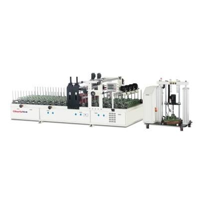 Full Automatic Paper/PVC/CPL/Veneer PUR Hot Glue Wrapping and Laminating Machine