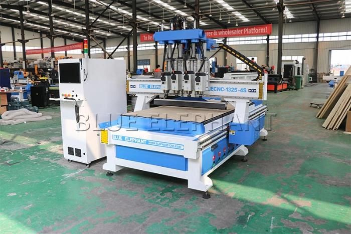 Jinan New Stype Elecnc 1325 Wood CNC Router with 4 Spindles