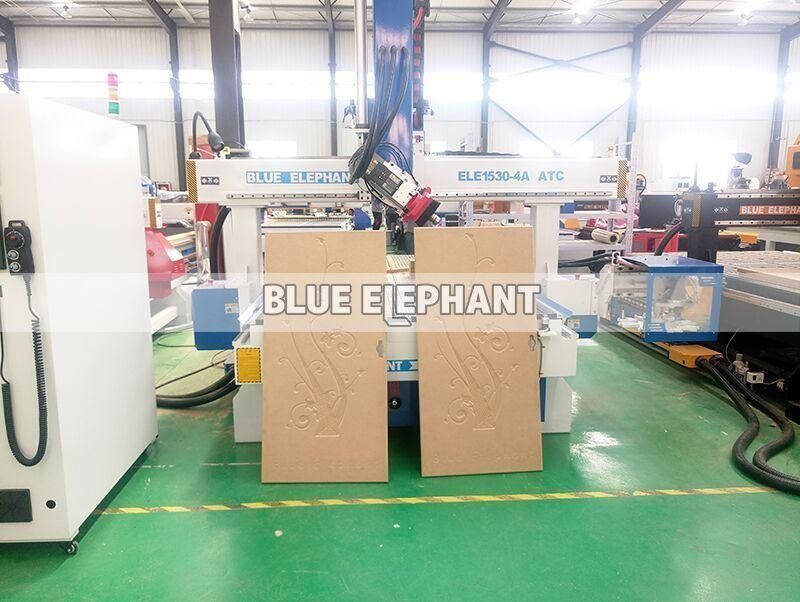 Pneumatic System Multi Head CNC Router 1530 Atc CNC Router Machine with 4 Axis Rotary Device