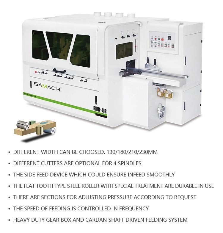 Woodworking 4 Side 4 Spindle Moulder Planer Machine for Wood