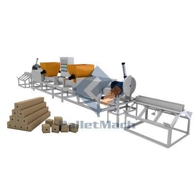 Sawdust Pallet Block Machine with Automatic Pallet Block Cutter