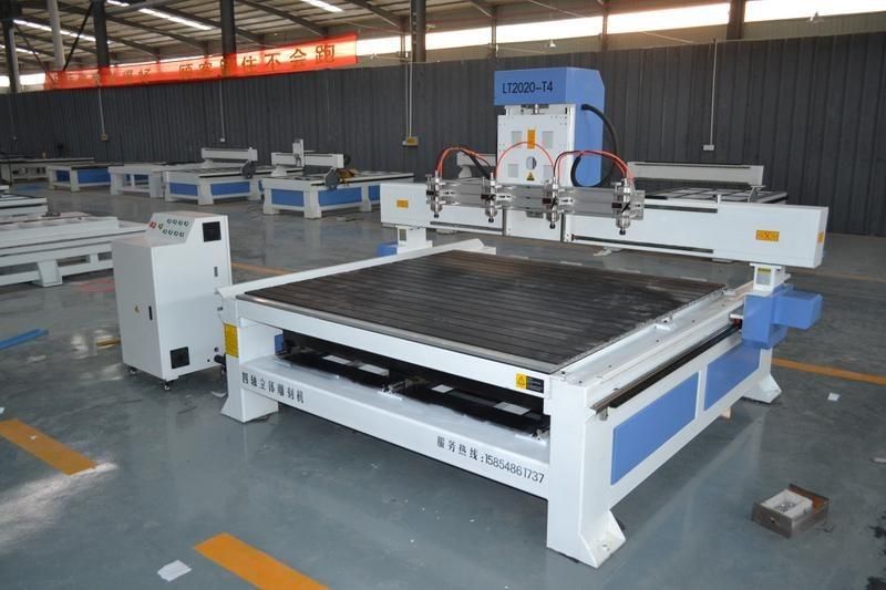 Lowest Price 3D Woodworking 3 Head CNC Router Machine