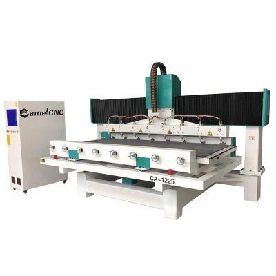 Factory Supply Ca-1225 CNC Router for Wood Engraving with 4 Axis Multi 8 Heads