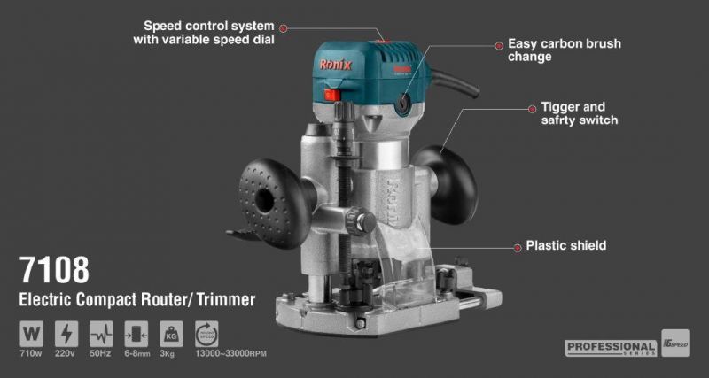 Ronix Model 7108 710W Professional High Speed Wood Working Router