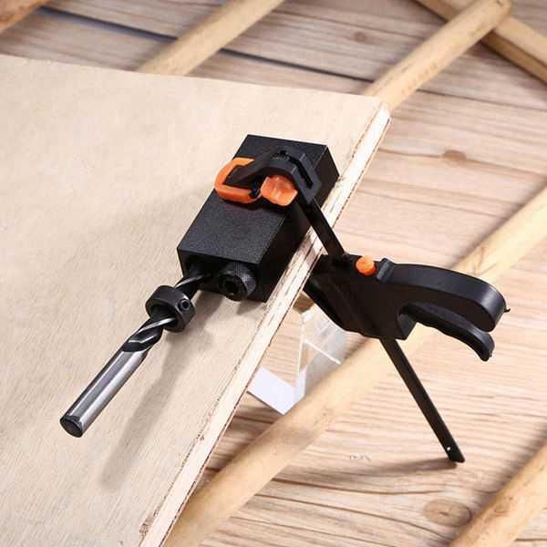 Angle Woodworking Guide Positioner Kit 6/8/10mm Inclined Hole Locator Woodworking Drill Bit Fixture