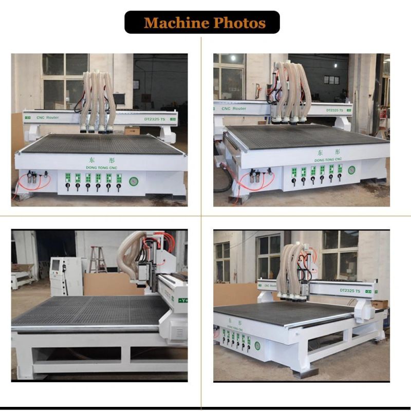 Cabinet, Door, Wardrobe Processing Machine, 4 Spindle, 4 Workstage CNC Router Carving Machine