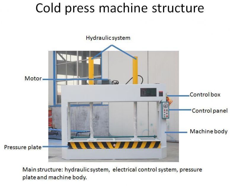 Wood Door Hydralulic Cold Press Machine with Round Wheel