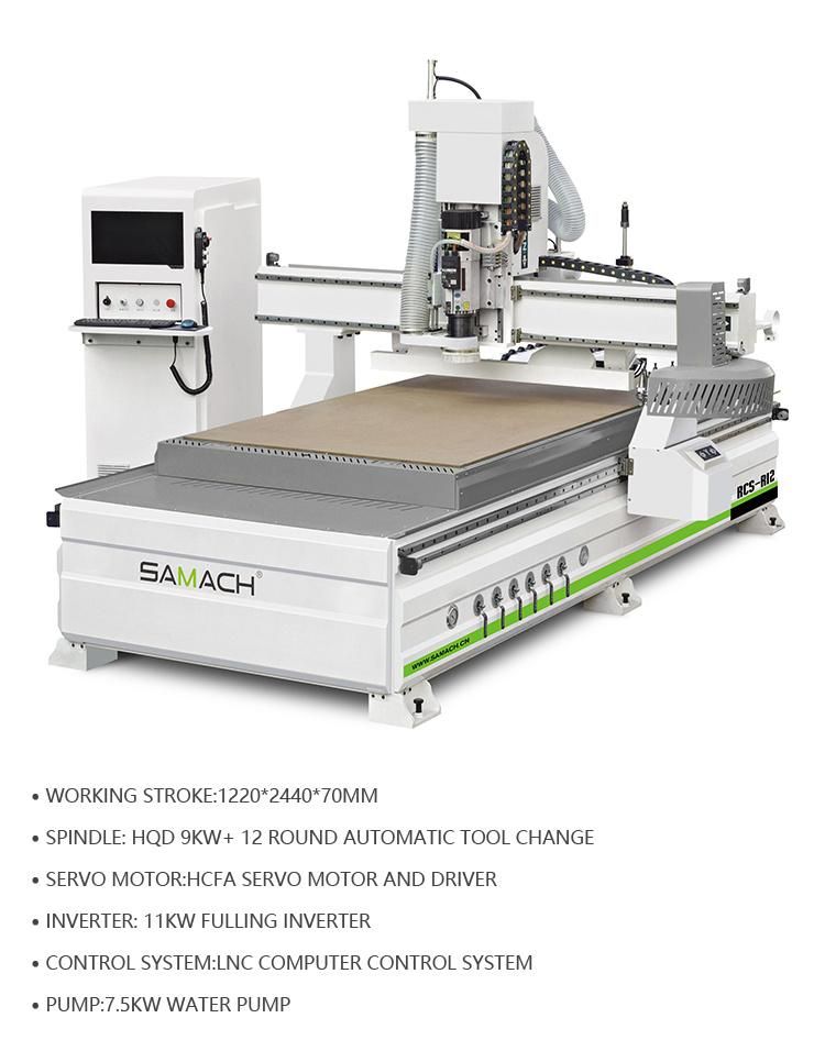 12 Bits Round Atc Router Woodworking CNC Router