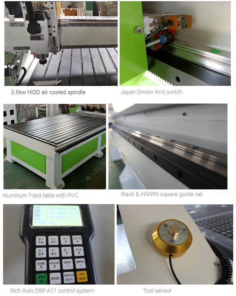1325 Standard Frame CNC Wood Carving 3D Router / MDF Cutting CNC Router Machine