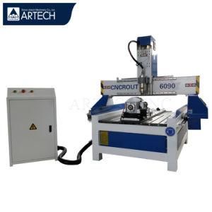 6090 Gear Rack Atc CNC Router Wood Engraving Machine with Rotary Price