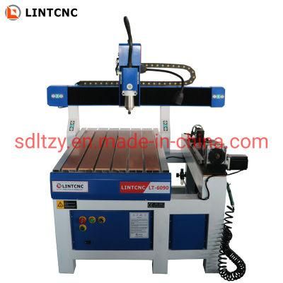 Desktop Round Wood Carving Machine CNC Router 6090 6012 with USB Port Plastic MDF 4 Axis 2.2kw Metal Aluminum Steel Stone Engraving