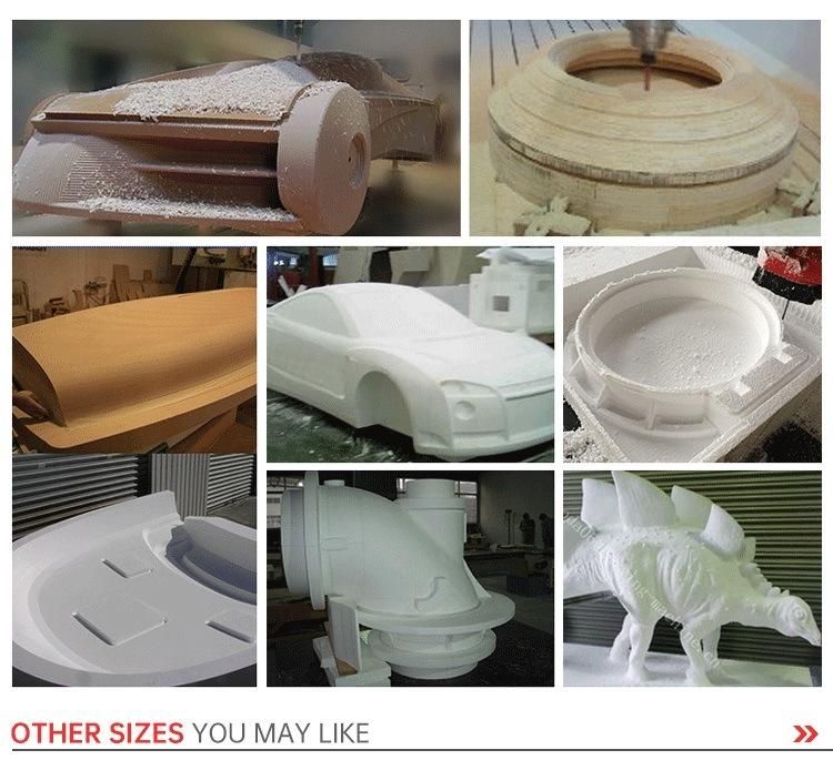 Foam Wood Statues Making Machine 5 Axis CNC Router Machine Rotary Spindle