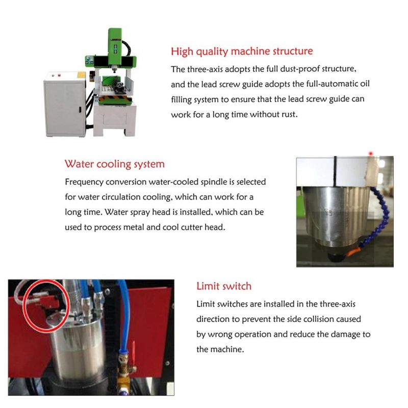 6090 CNC Engraving Machine Jade Stone Metal Milling CNC Router Machine