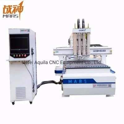 Mars Factory Price CNC Router Machine with Four Spindles for Wooden Furniture