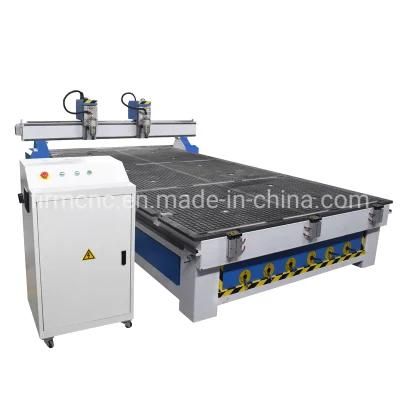 Factory Sale Woodworking Carving Two Heads 3 Axis CNC Router Wood Engraving Machine for MDF