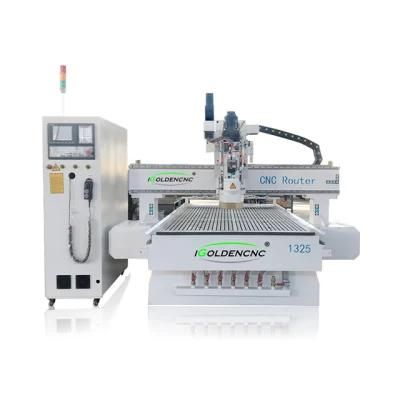 4&prime;x8&prime; CNC Router with Dust Vacuum for Cutting Insulation Foam Fiberglass Aluminium Sheet Atc 1325 CNC Router Woodworking Machine