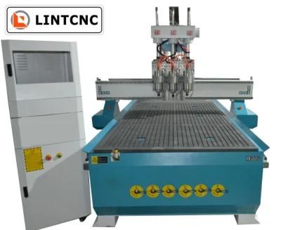 4 Spindle Pneumatic Woodworking Cutting Machine CNC Router 1325 Price for Sale