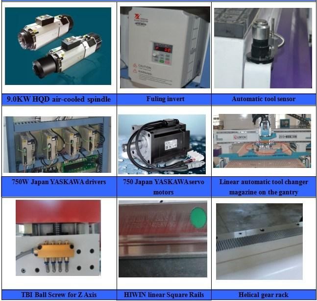 Auto Tool Change 1325 Wood Router CNC 4*8FT Atc Woodworking CNC Cutting Machine 9kw Spindle CNC Carved Router for Cabinet
