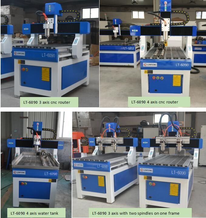China 3D Wood Aluminum Brass Engraving Machine CNC Router 6090 1212 1218