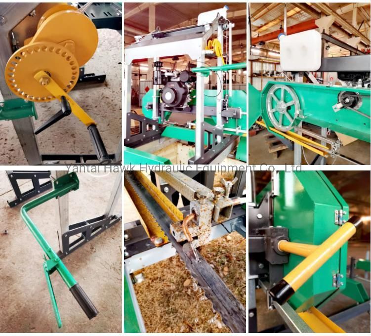 Horizontal Band Sawmill Portable Wood Working Machine with Bandsaw Blades
