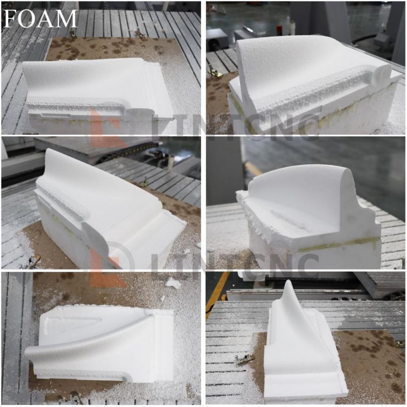 CNC Machine 5 Axis Machining Center for Foam Wood MDF 1211 Dual Beds Atc Spindle Single Table