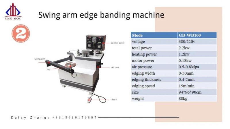 Guan Diao CNC Manual Straight and Curve Line Edge Bander Edge Banding Machine