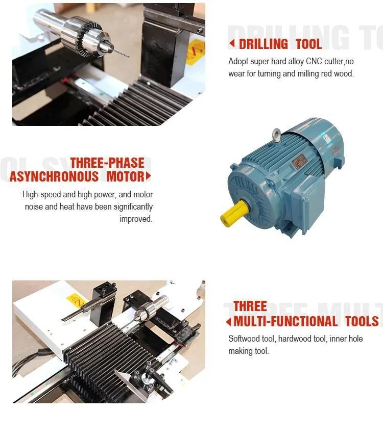 Ca-26 Small CNC Wood Lathe with High-Speed and High-Effect