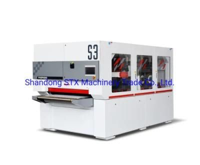 Solid Wood MDF Plywood Curved Surface Automatic Sander Brush Sanding Machine